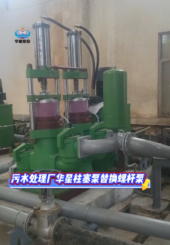 污水處理廠華星柱塞泵替換螺桿泵
